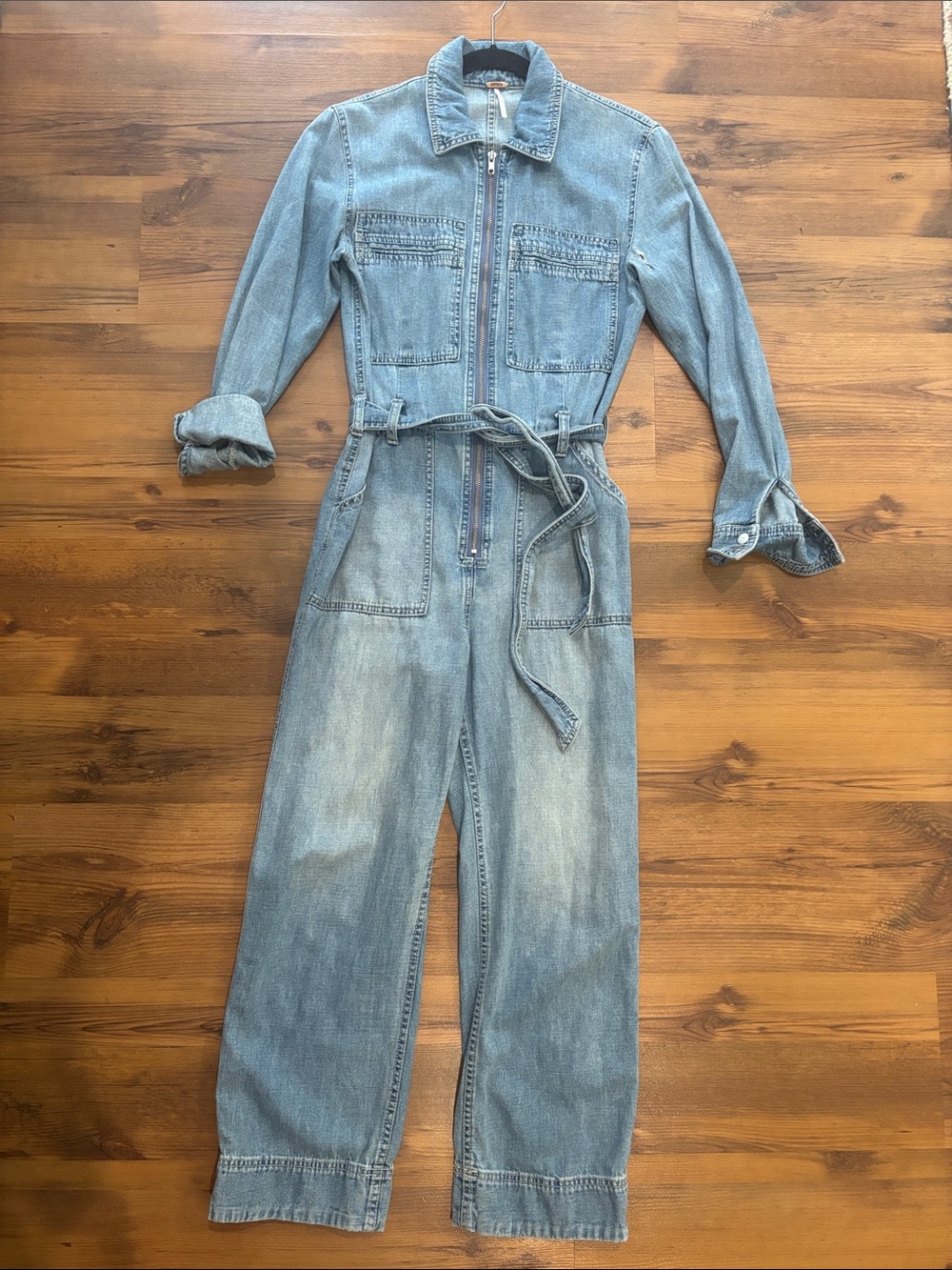 Free People Denim Jumpsuit